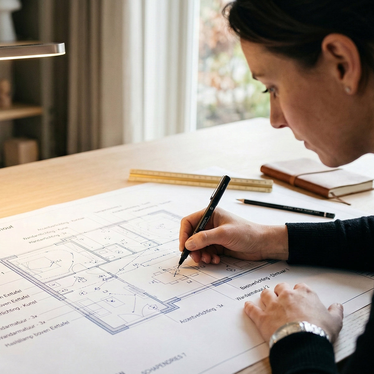 Professioneel Technisch Lichtplan voorbeeld